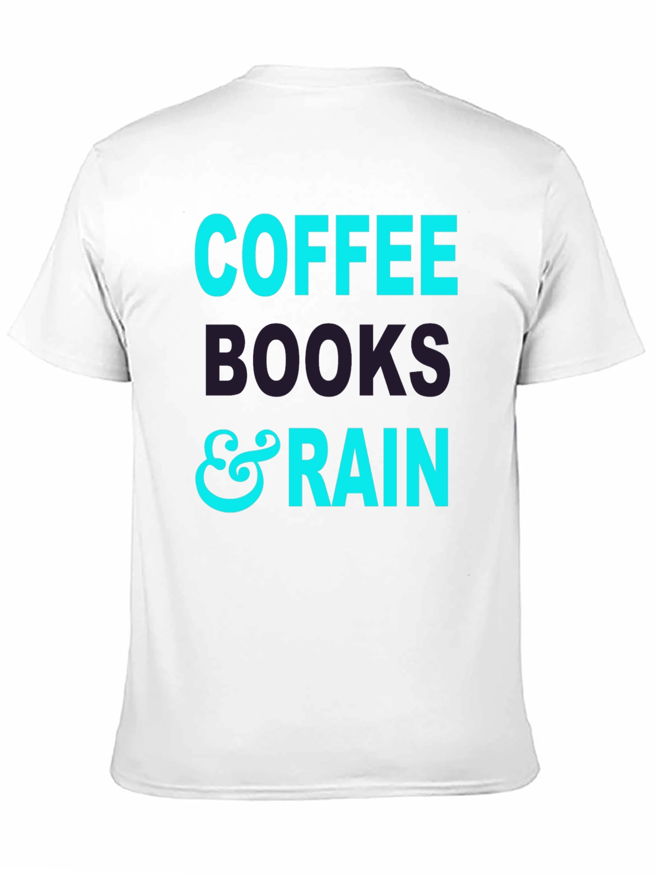 Coffee Books and Rain Black T-Shirt