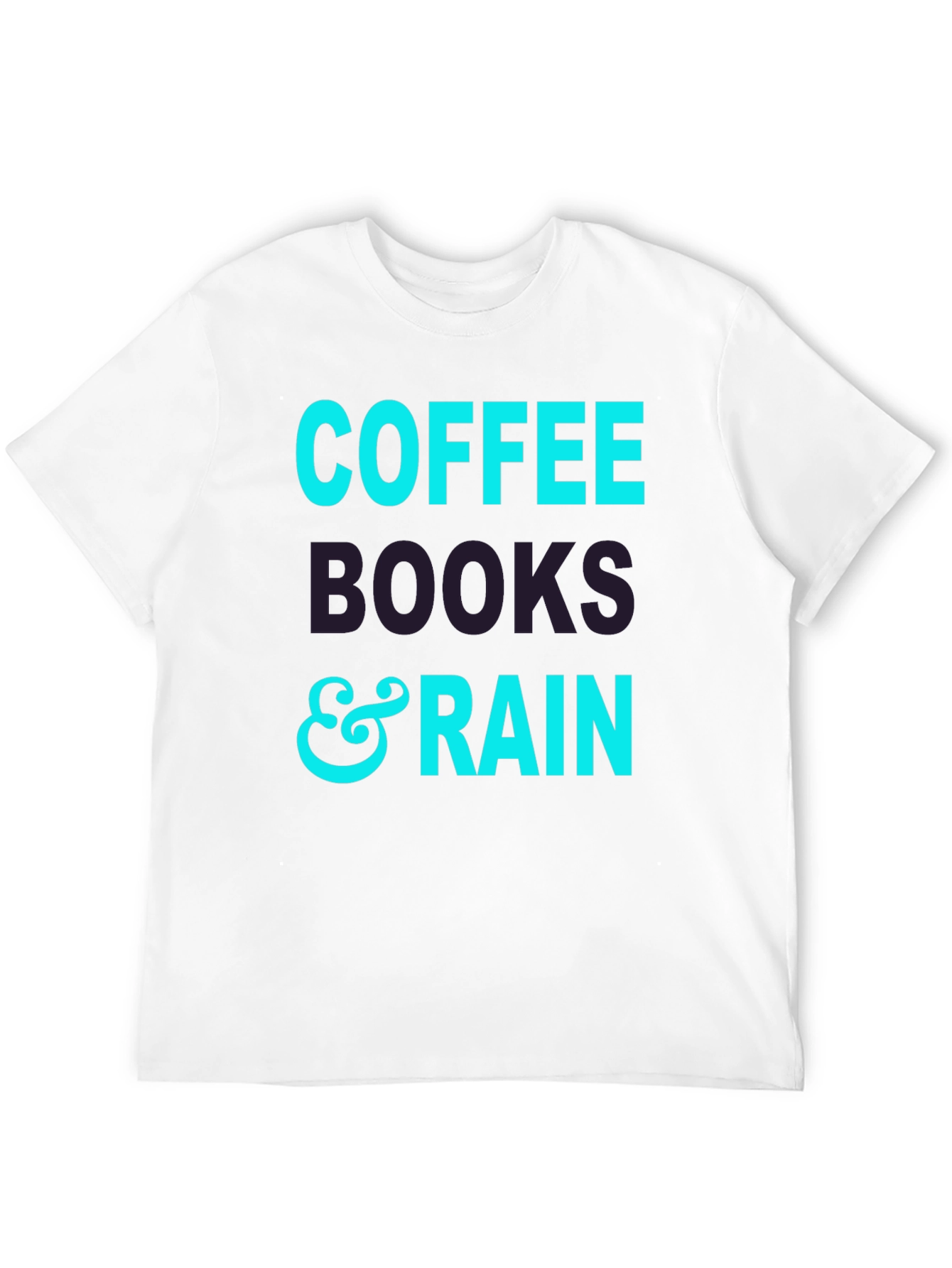 Coffee Books and Rain Black T-Shirt