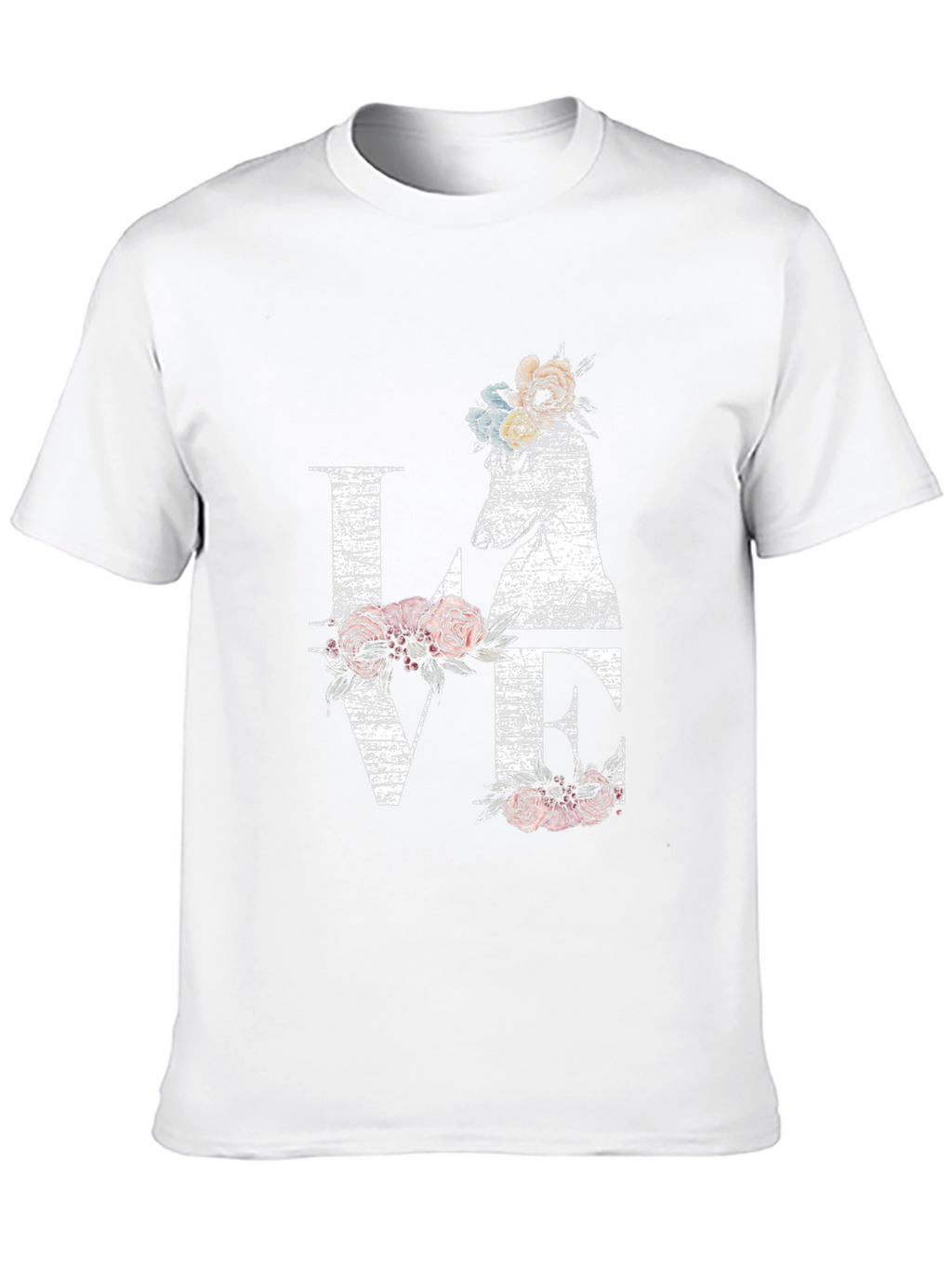 Floral Dog LOVE Graphic Tee - Unisex Style