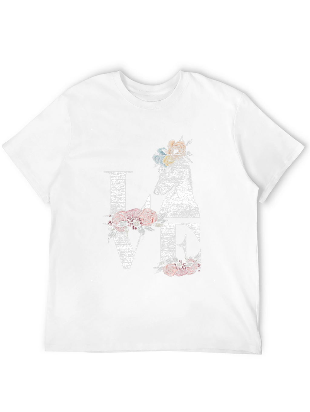 Floral Dog LOVE Graphic Tee - Unisex Style