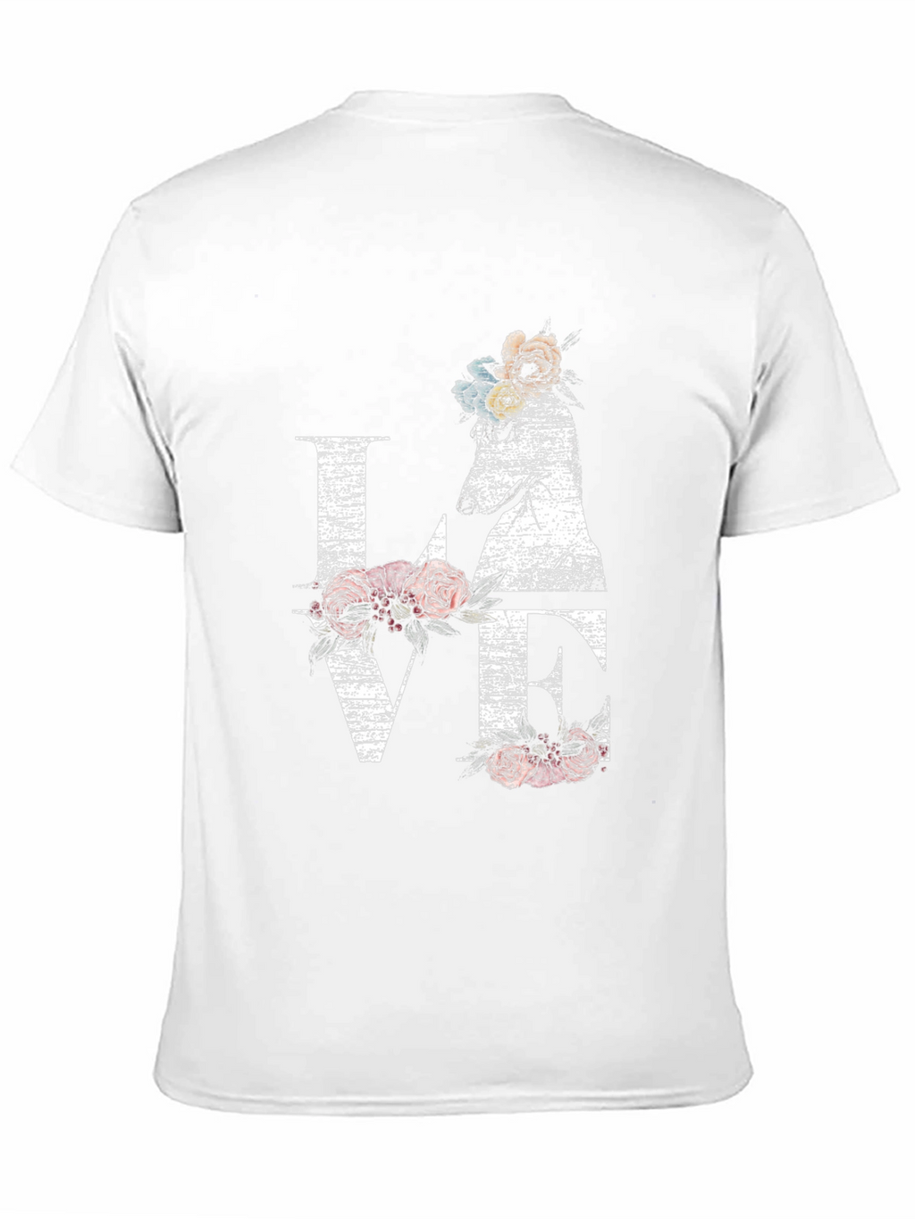 Floral Dog LOVE Graphic Tee - Unisex Style