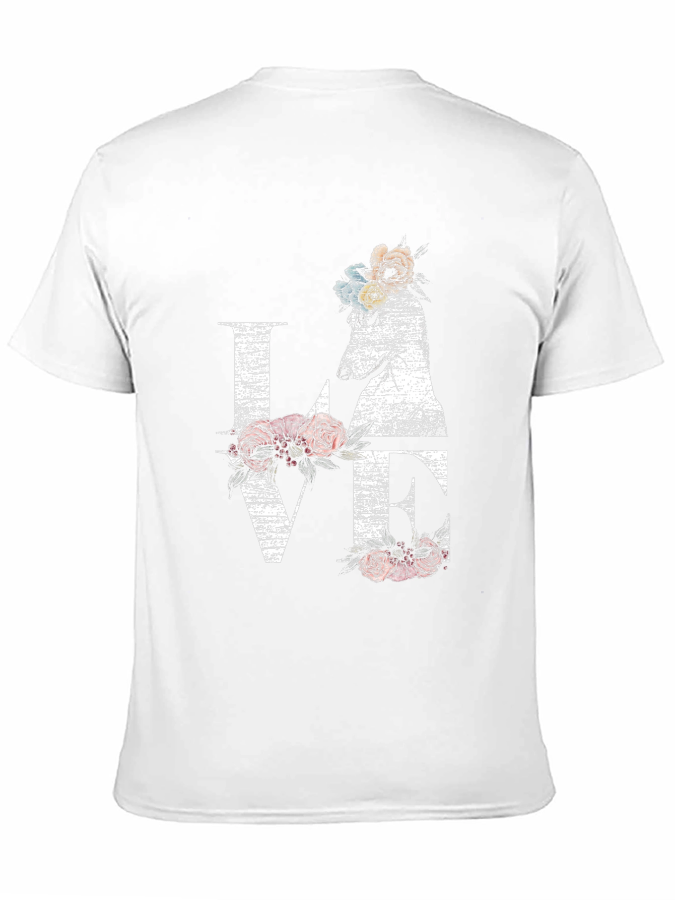 Floral Dog LOVE Graphic Tee - Unisex Style