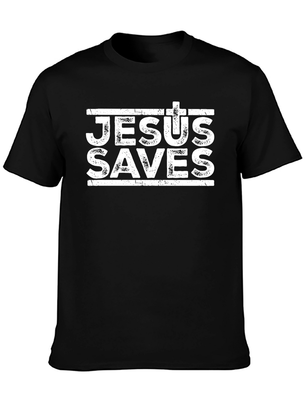 Jesus Saves Black Christian T-Shirt