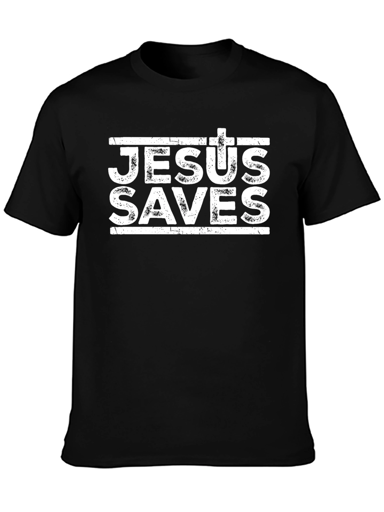 Jesus Saves Black Christian T-Shirt