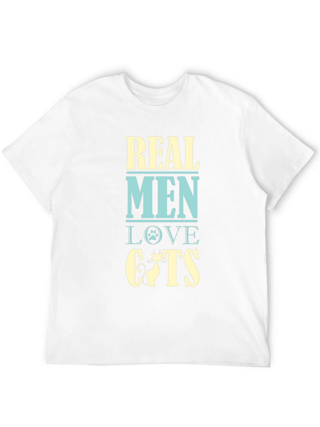 Real Men Love Cats T-Shirt - Black Cotton Tee