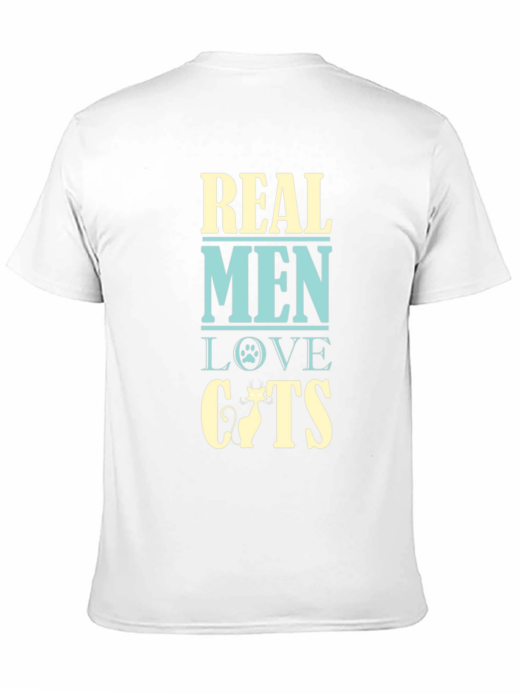 Real Men Love Cats T-Shirt - Black Cotton Tee