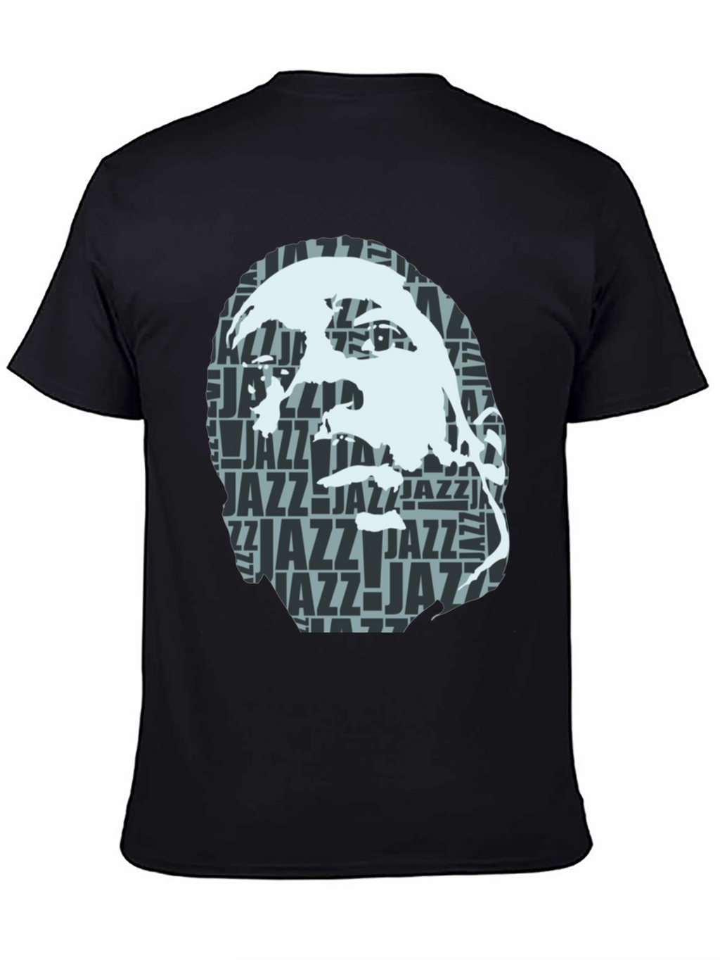 Cool Jazz Portrait Graphic Black T-Shirt