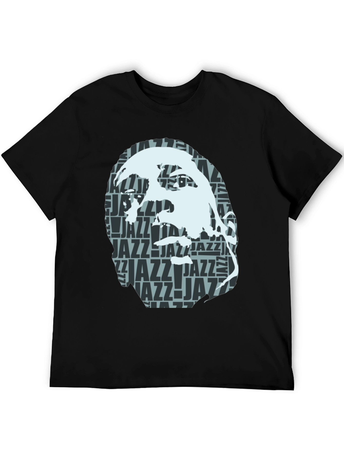 Cool Jazz Portrait Graphic Black T-Shirt