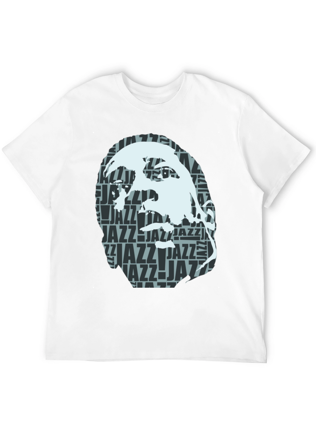 Cool Jazz Portrait Graphic Black T-Shirt