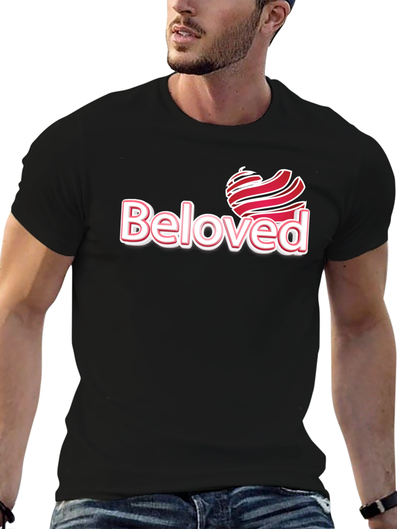 Beloved Graphic Tee - Stylish Black T-Shirt