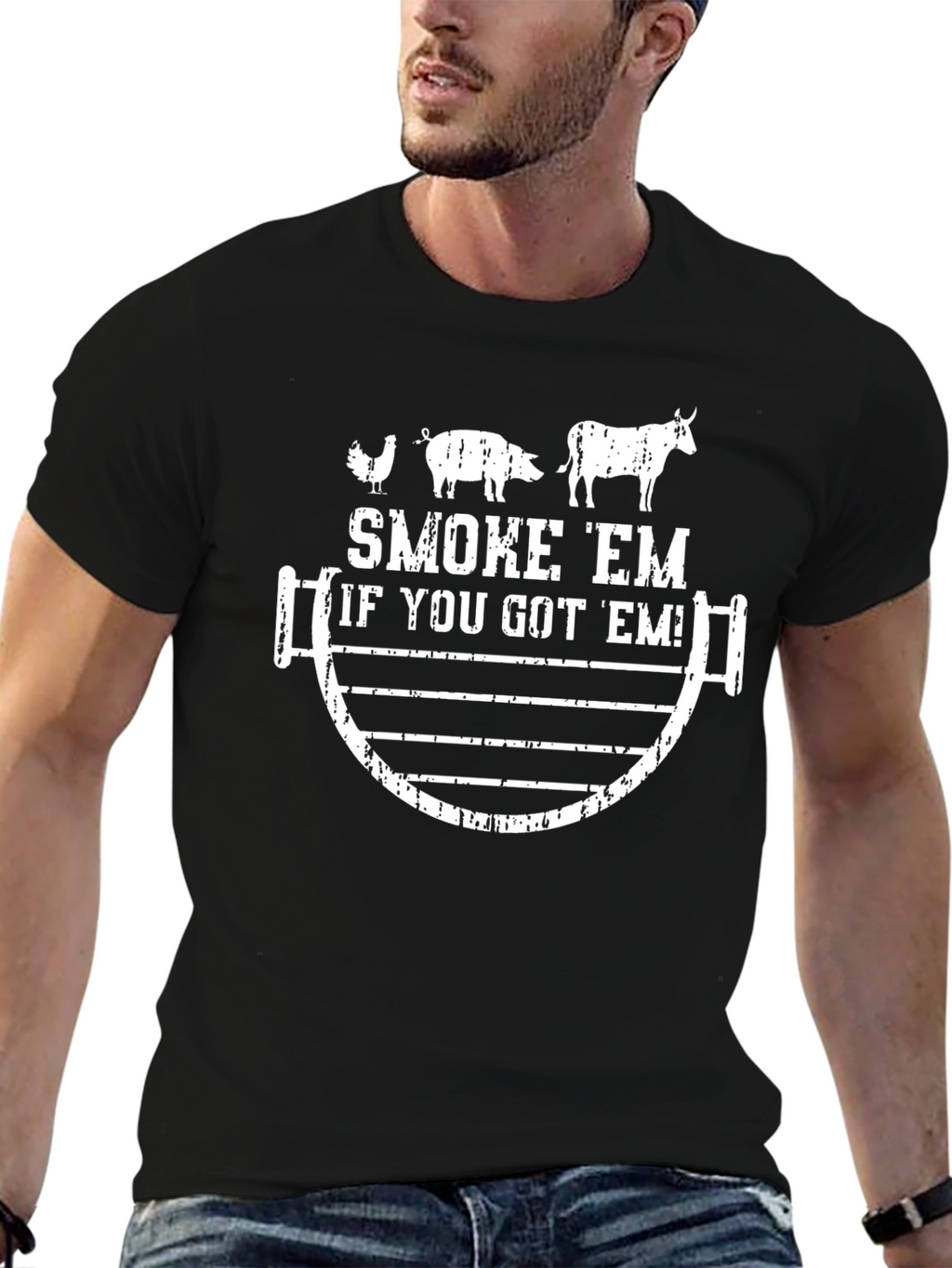 Smoke Em BBQ Graphic T-Shirt
