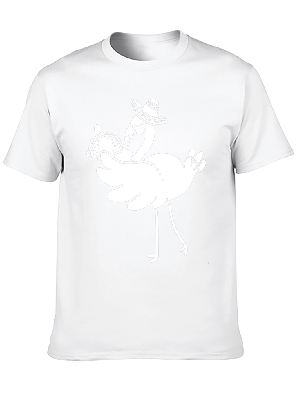 Flamingo Taco Sombrero Graphic Tee - Black