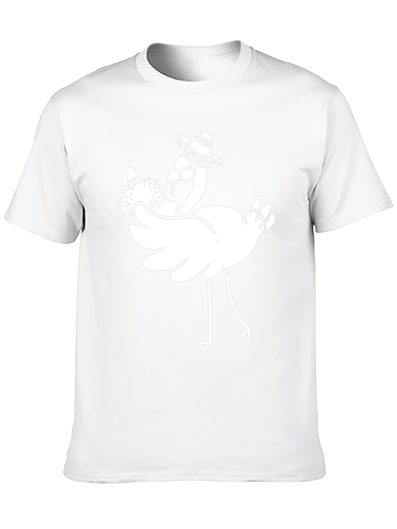 Flamingo Taco Sombrero Graphic Tee - Black