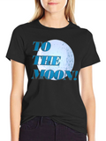To The Moon Graphic T-Shirt - Black