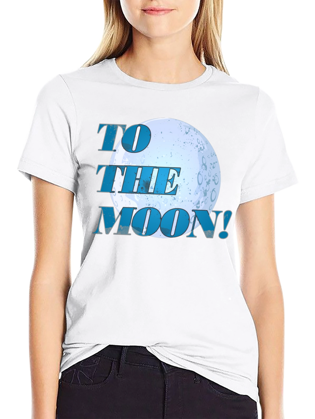 To The Moon Graphic T-Shirt - Black