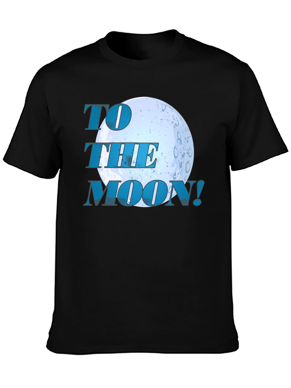 To The Moon Graphic T-Shirt - Black