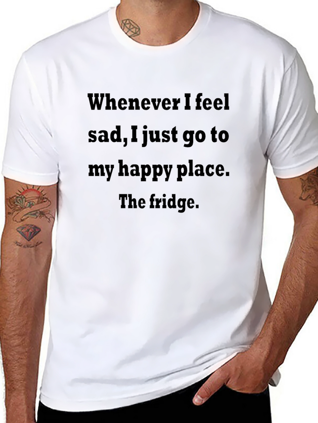 Funny Fridge T-Shirt - Happy Place Graphic Tee