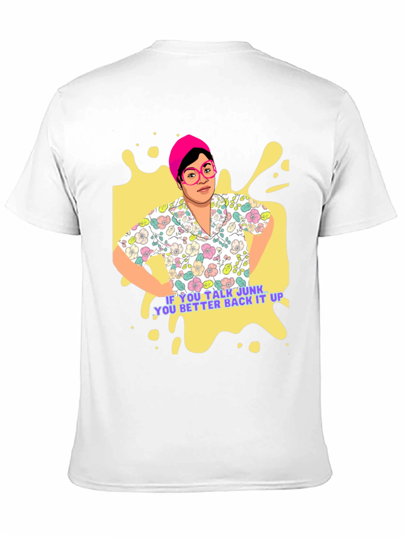 Funky Retro T-Shirt - Talk Junk Back It Up