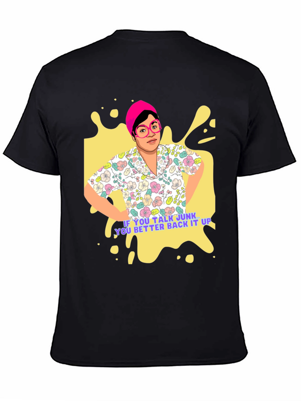 Funky Retro T-Shirt - Talk Junk Back It Up