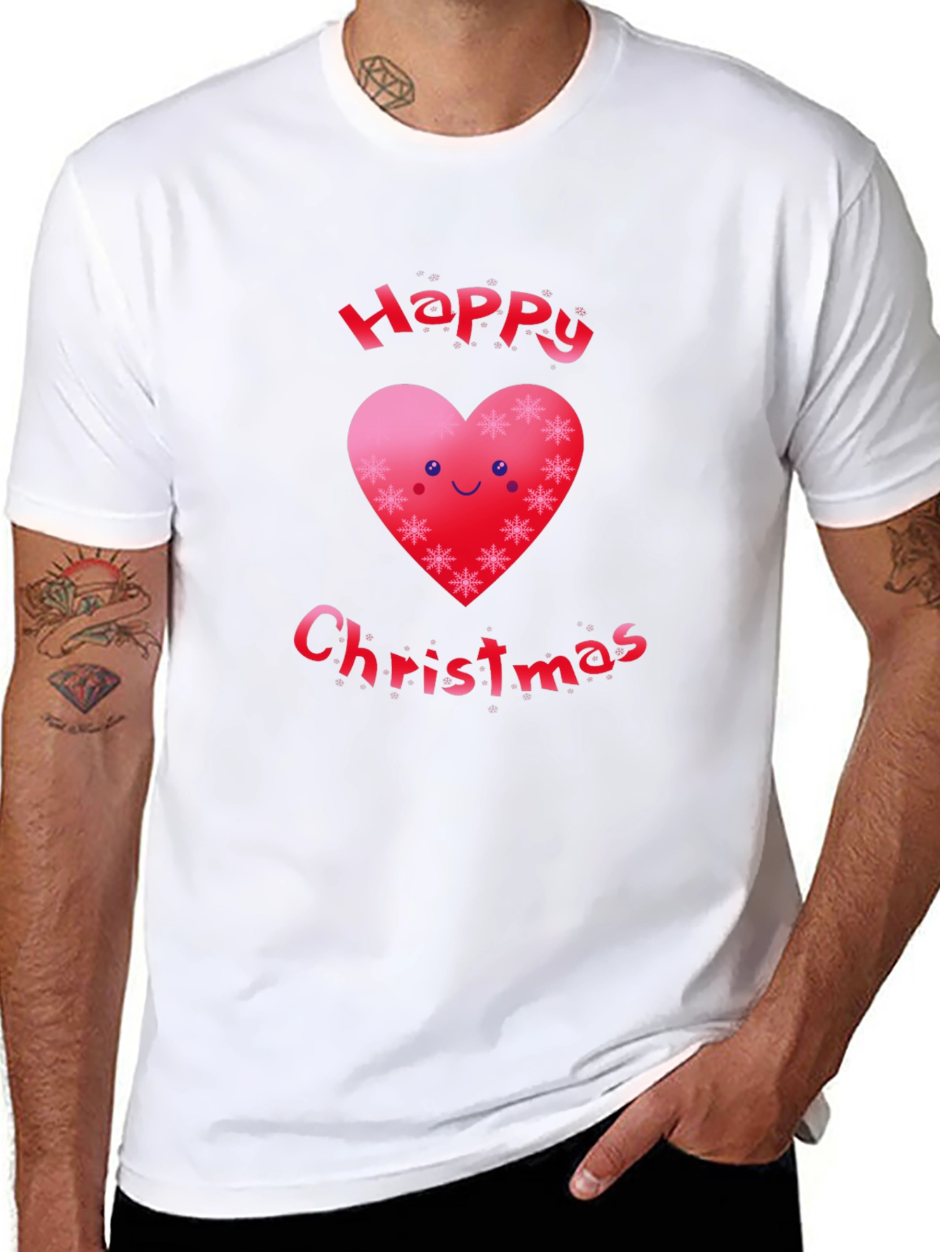 Festive Happy Christmas Heart T-Shirt