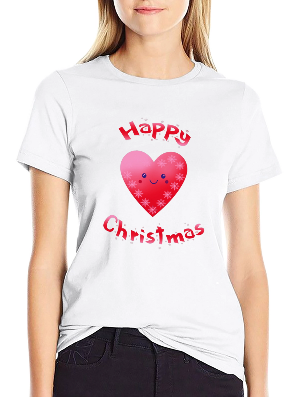 Festive Happy Christmas Heart T-Shirt