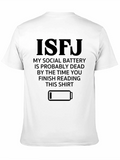 ISFJ Social Battery T-Shirt - Introvert Humor Tee