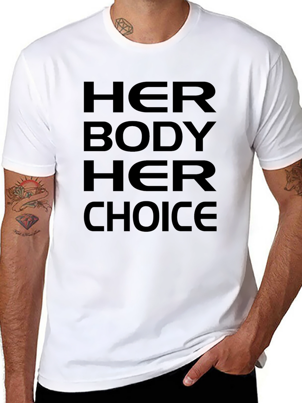 Her Body Her Choice Black T-Shirt