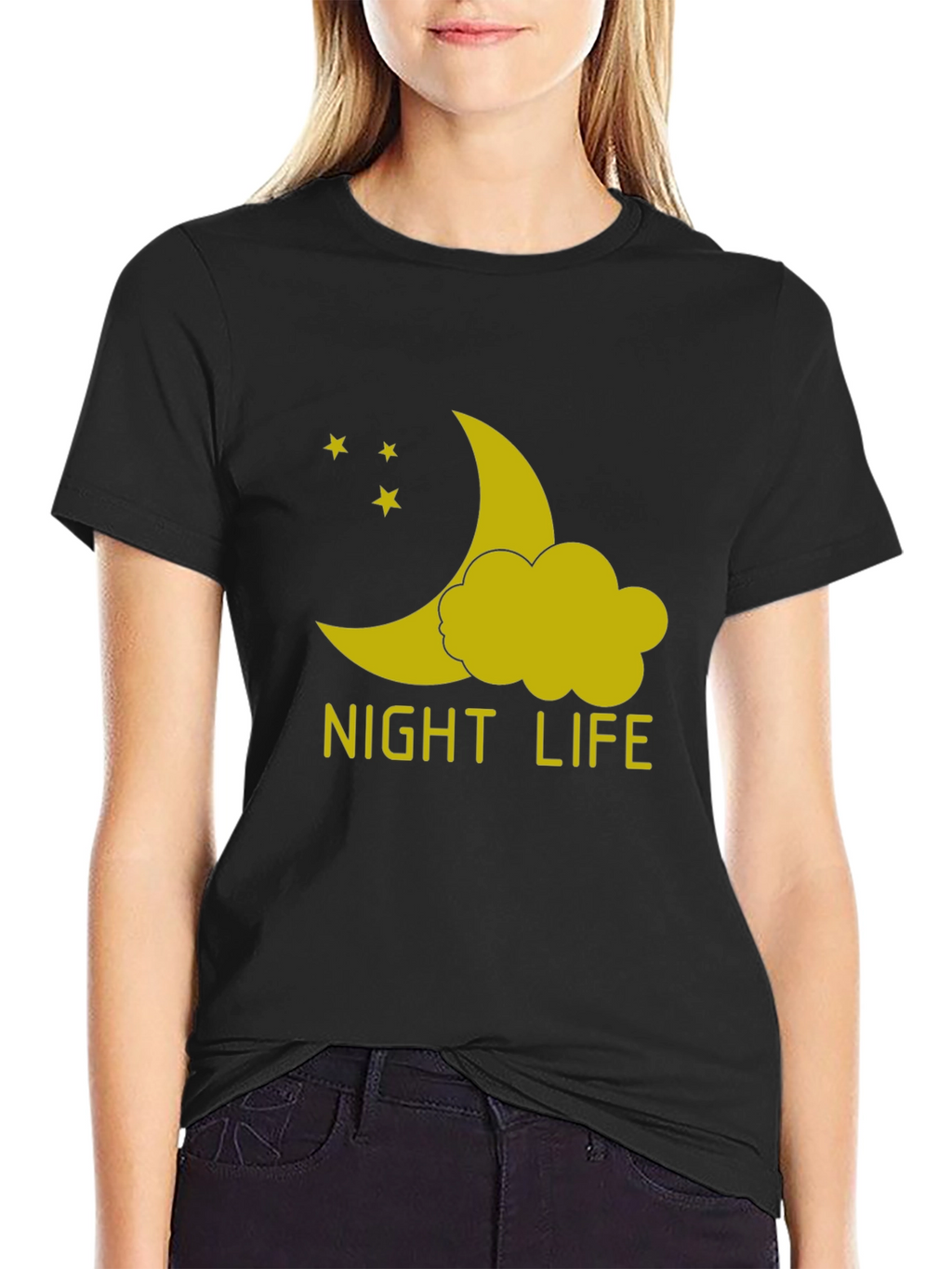 Night Life Graphic T-Shirt - Black