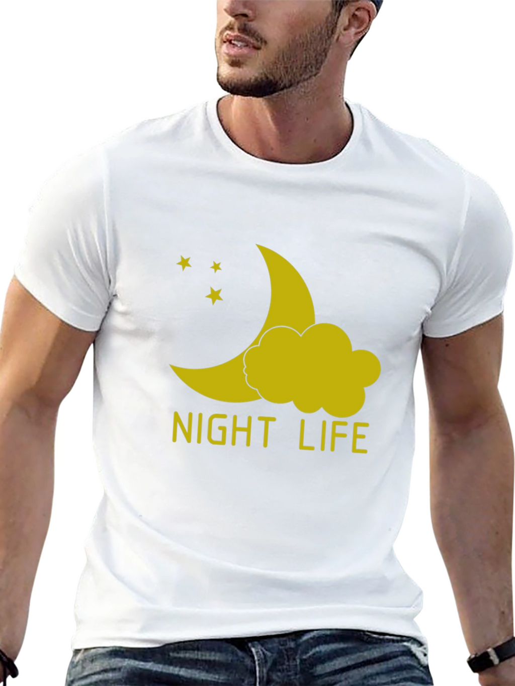 Night Life Graphic T-Shirt - Black