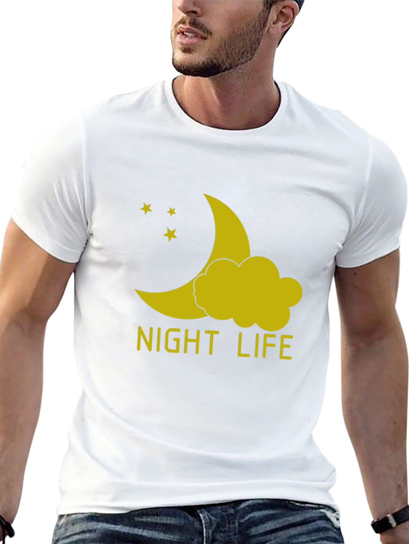 Night Life Graphic T-Shirt - Black