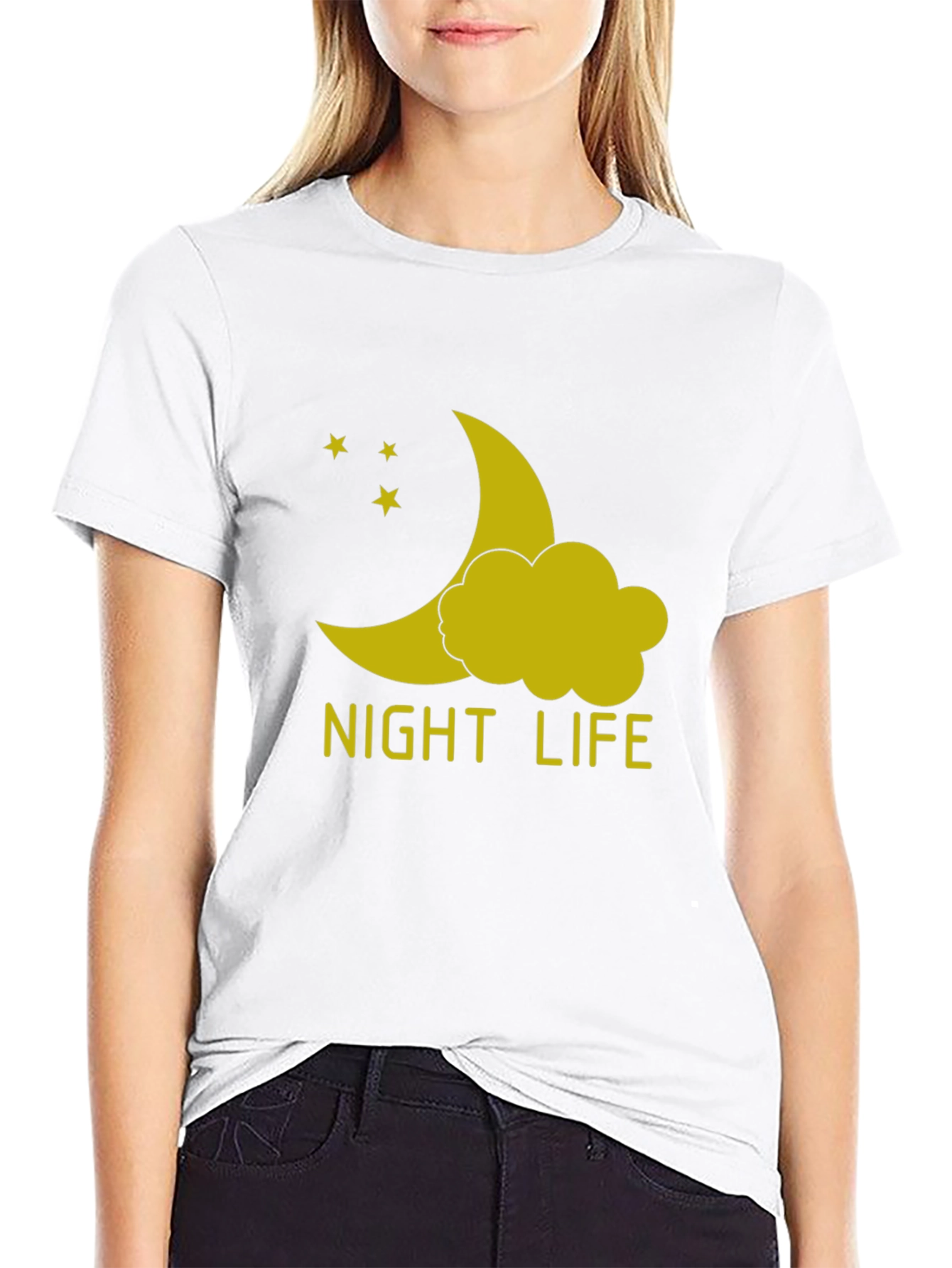 Night Life Graphic T-Shirt - Black