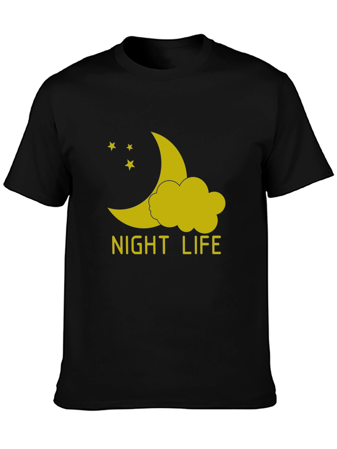 Night Life Graphic T-Shirt - Black