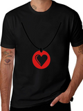 Heart Pendant T-Shirt - Stylish Graphic Tee