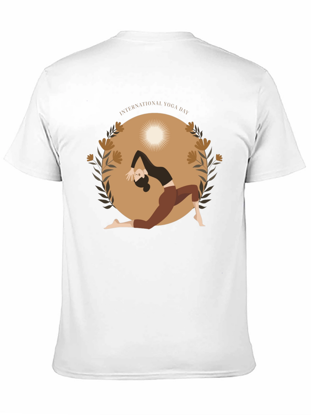 Yoga Day T-Shirt Black Cotton Meditation Tee
