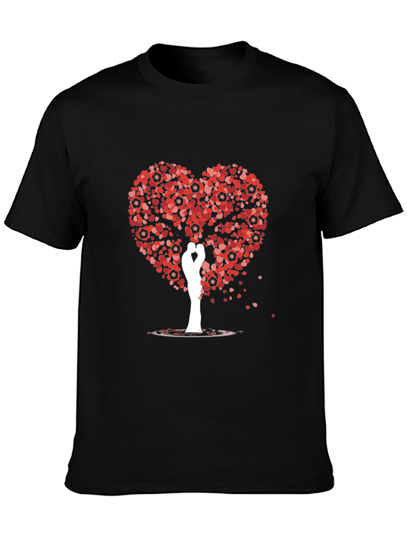Heart Tree Lovers T-Shirt - Romantic Graphic Tee