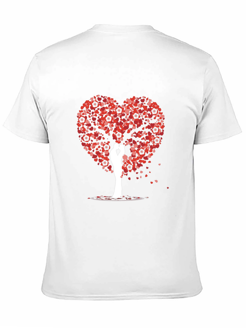 Heart Tree Lovers T-Shirt - Romantic Graphic Tee