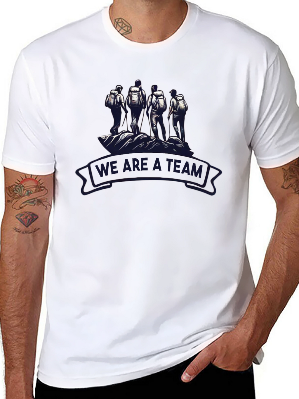 Teamwork Hiking Graphic T-Shirt