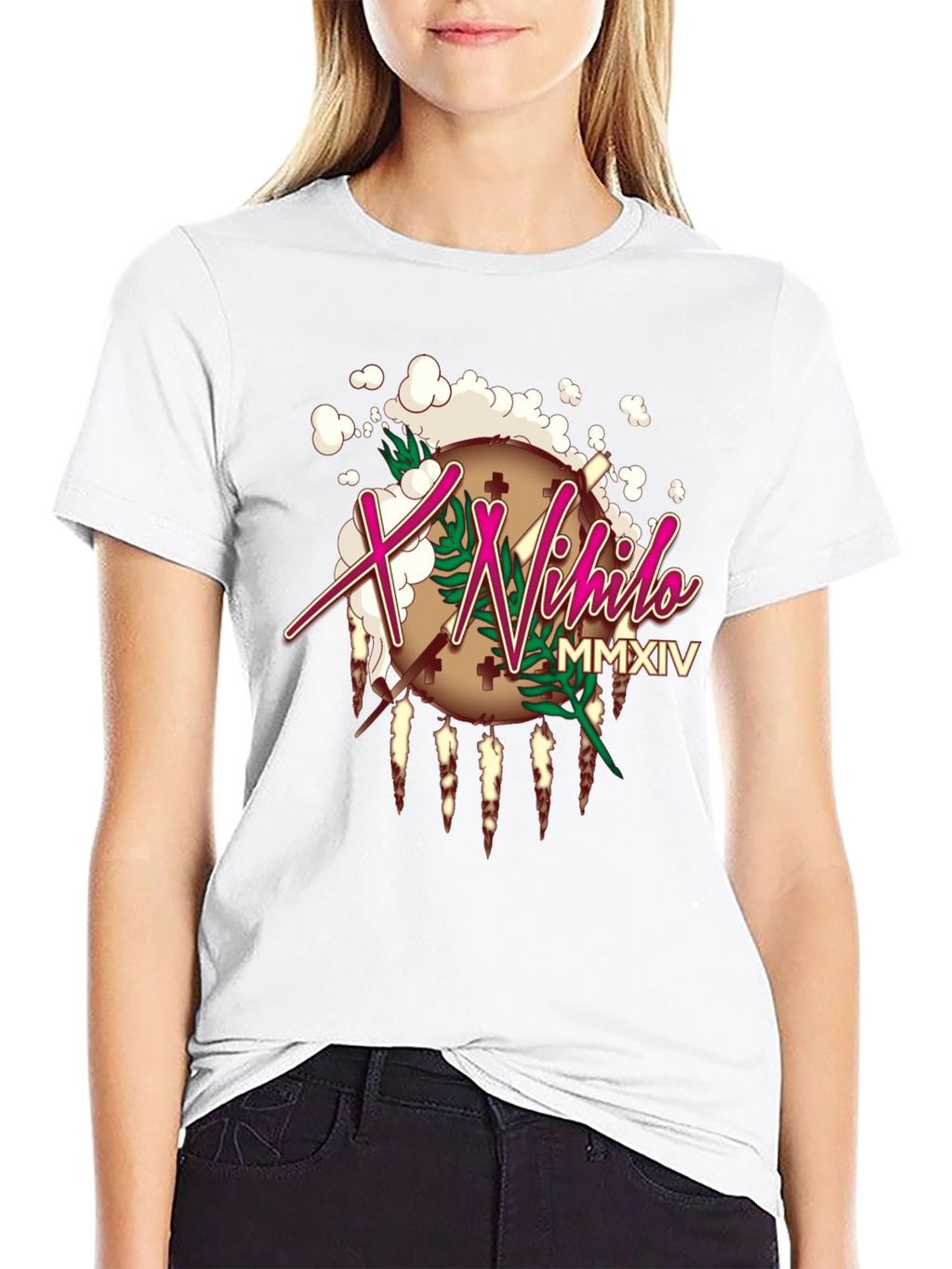 X Nihilo Graphic Print Black T-Shirt