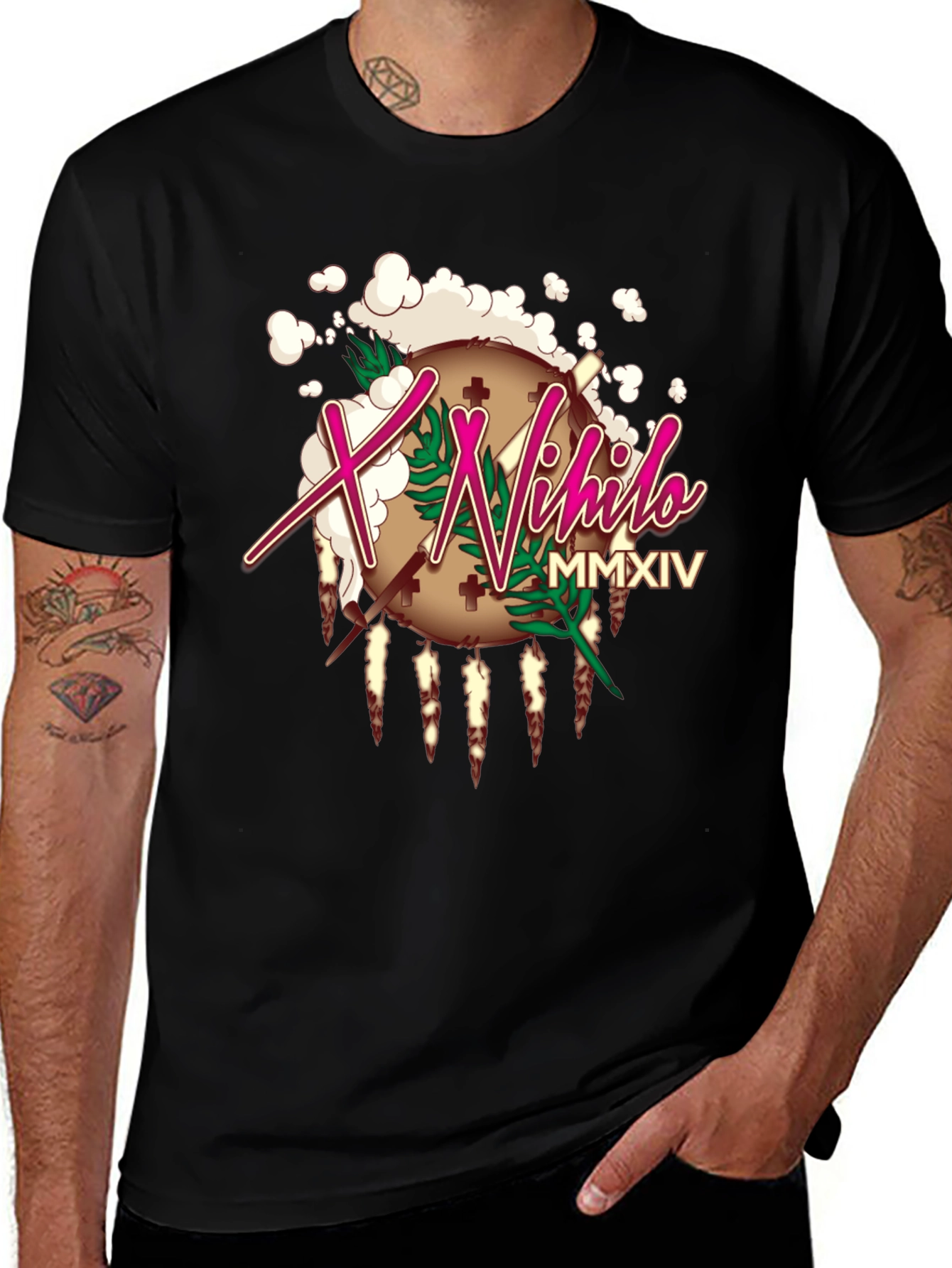 X Nihilo Graphic Print Black T-Shirt