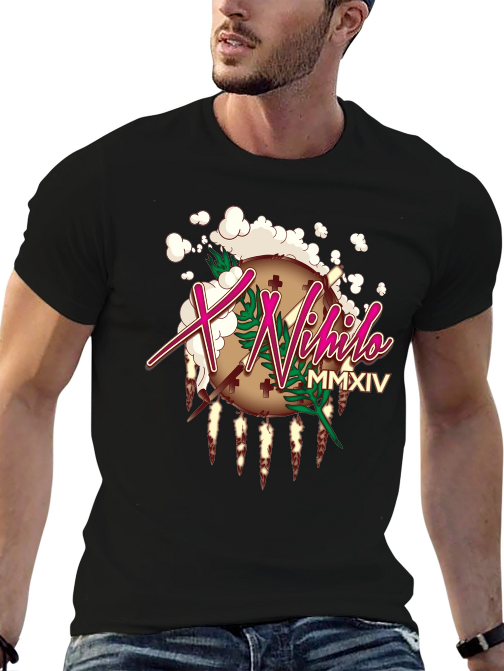 X Nihilo Graphic Print Black T-Shirt