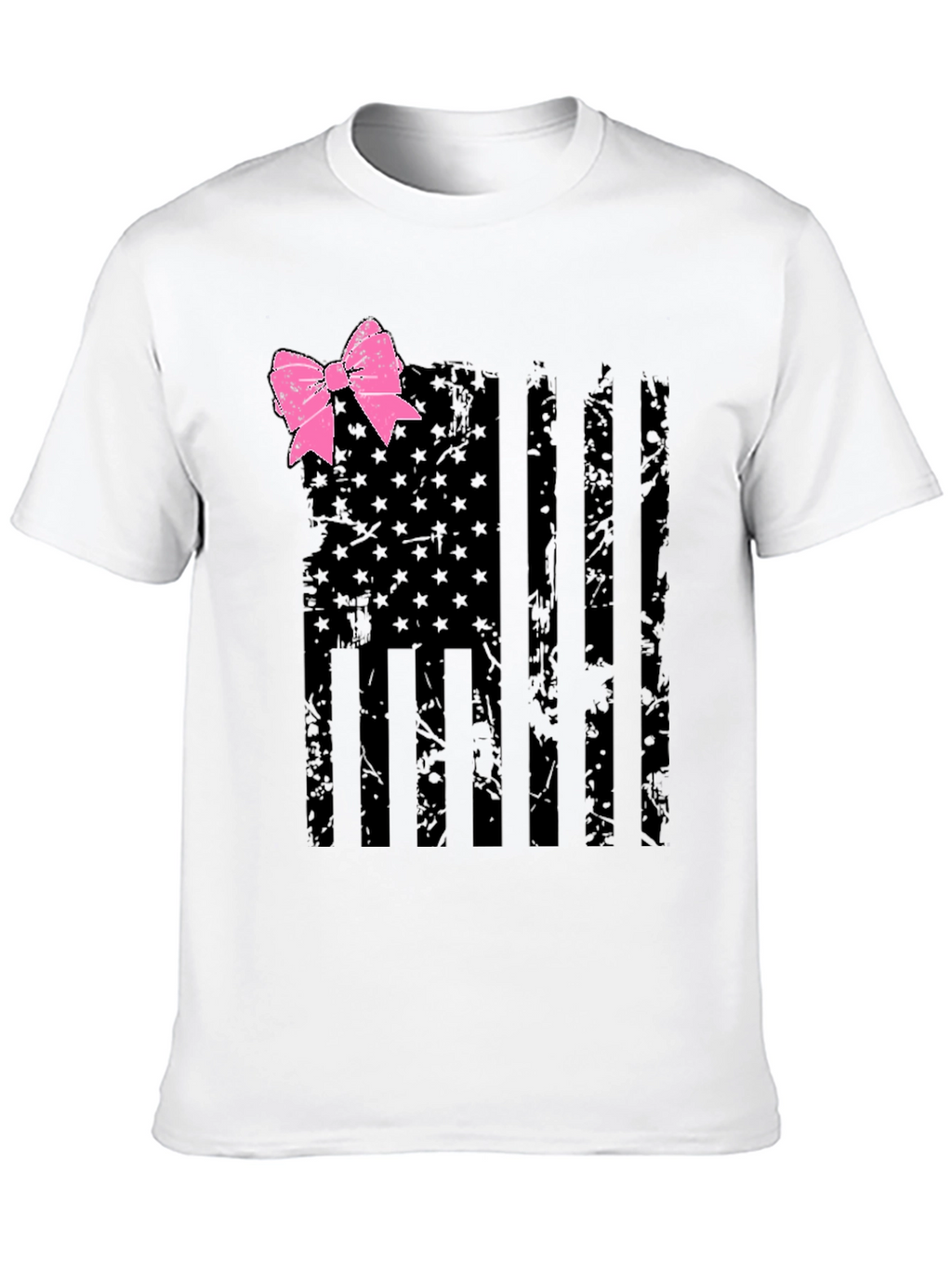 American Flag Breast Cancer Awareness T-Shirt