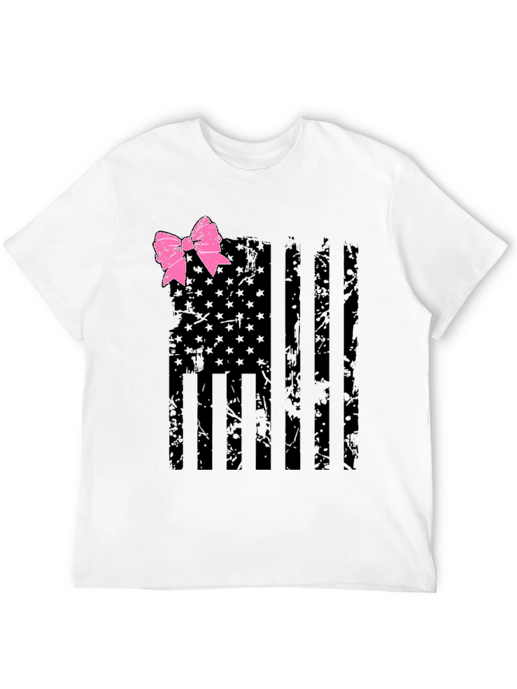 American Flag Breast Cancer Awareness T-Shirt