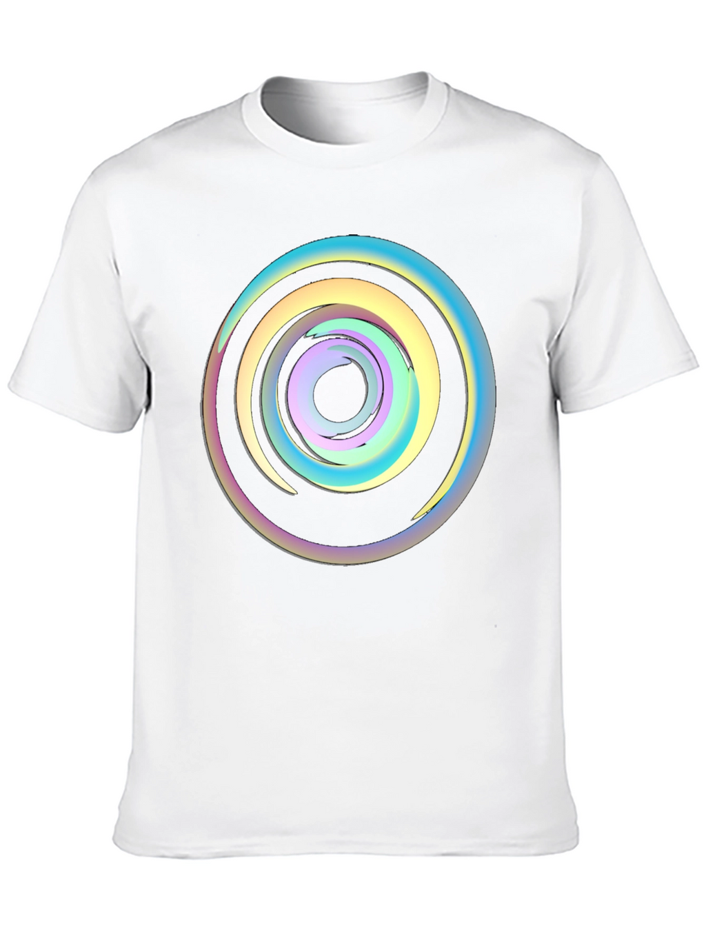 Psychedelic Swirl Graphic Tee - Black Cotton Comfort