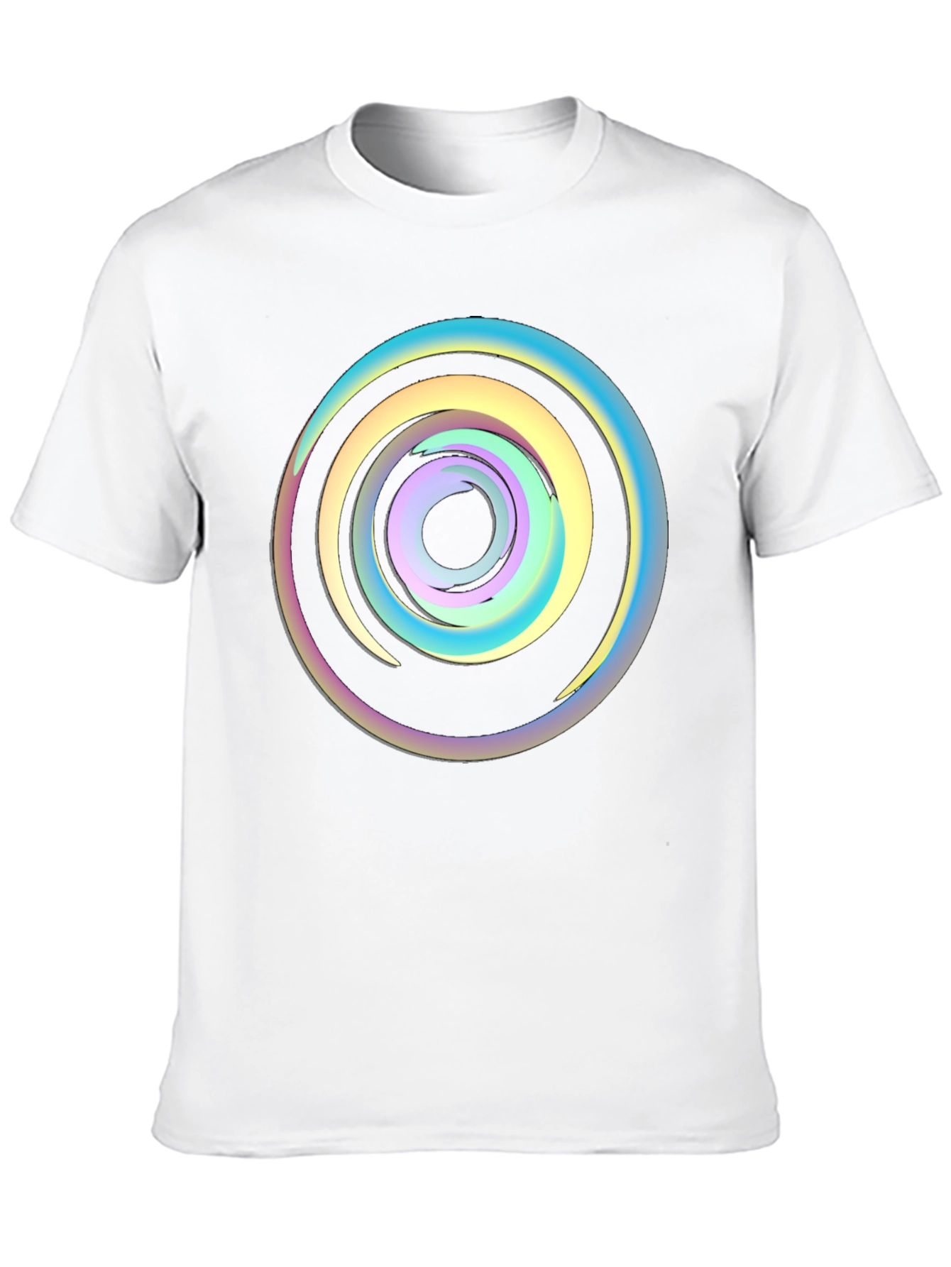 Psychedelic Swirl Graphic Tee - Black Cotton Comfort