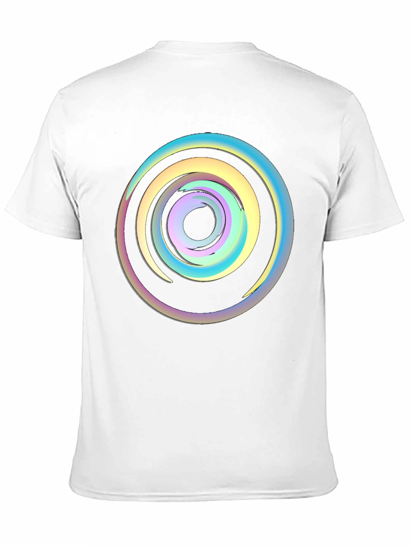 Psychedelic Swirl Graphic Tee - Black Cotton Comfort