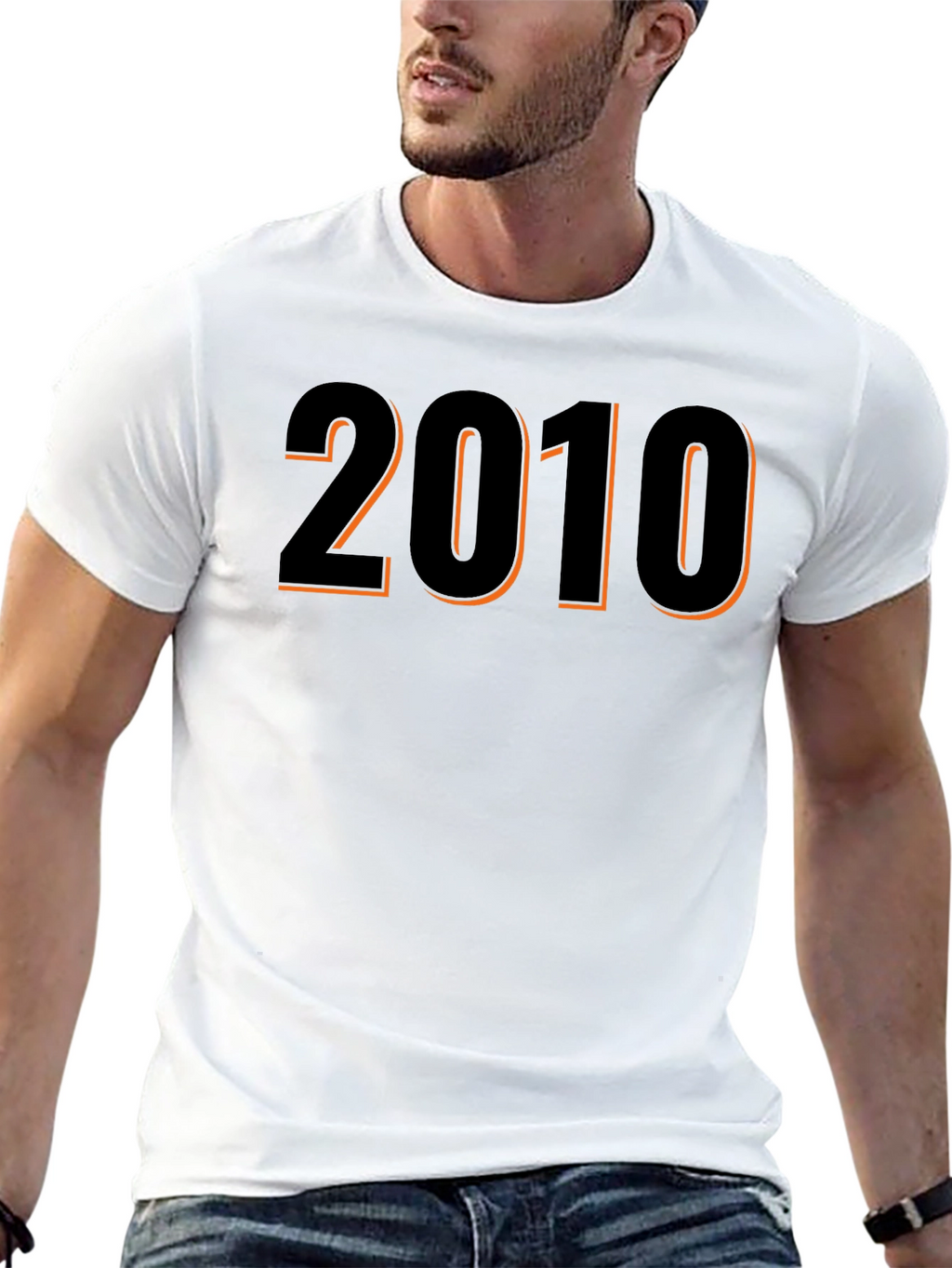 2010 Graphic T-Shirt - Black Short Sleeve Tee