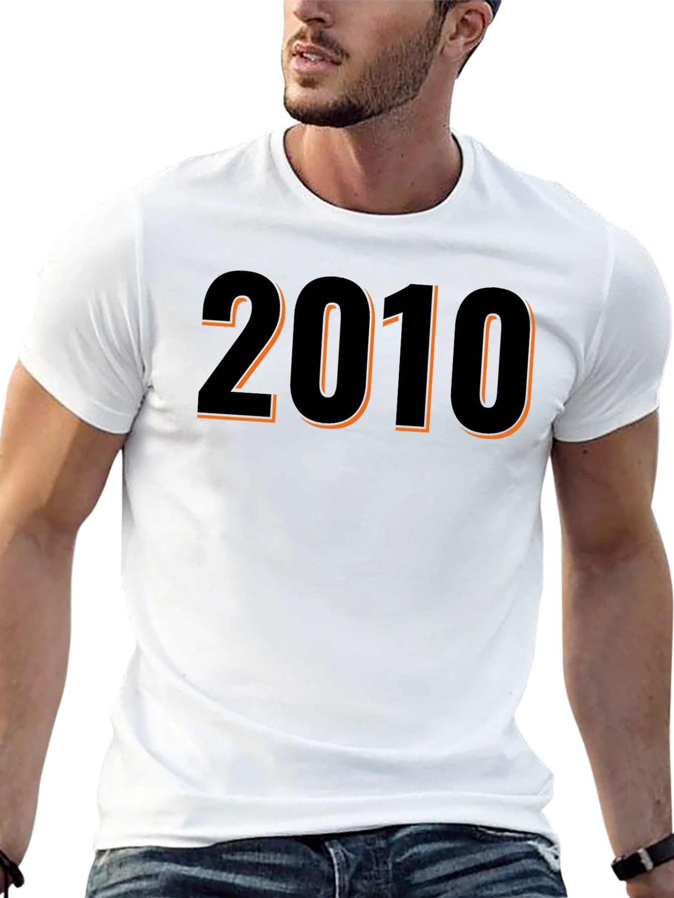2010 Graphic T-Shirt - Black Short Sleeve Tee