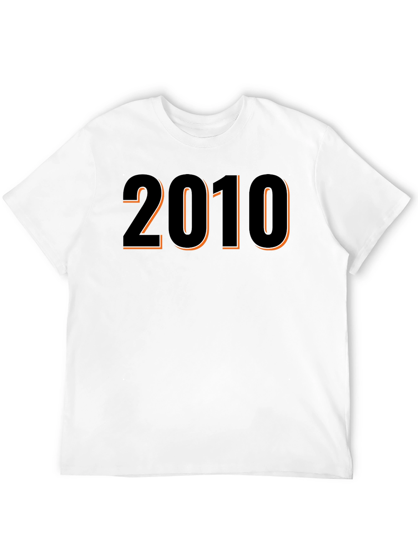 2010 Graphic T-Shirt - Black Short Sleeve Tee