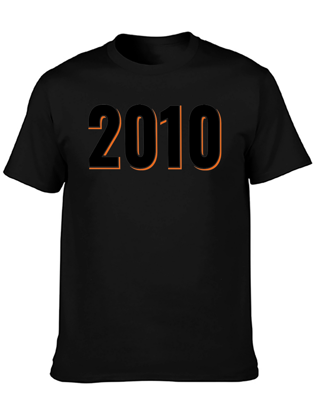 2010 Graphic T-Shirt - Black Short Sleeve Tee