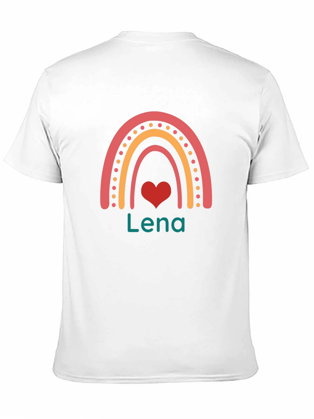 Lena Rainbow Heart Personalized T-Shirt